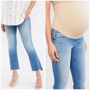 NWT MOTHER the insider crop step fray